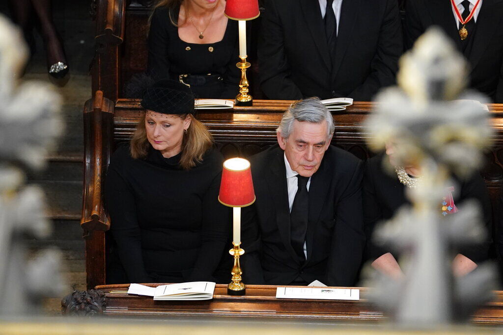 Former British Prime Minister Gordon Brown and wife Sarah Brown